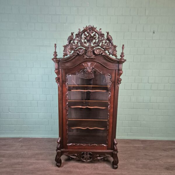 Display Cabinet Biedermeier 1860 Walnut - Afbeelding 2