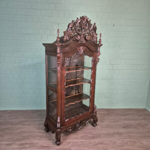 Display Cabinet Biedermeier 1860 Walnut