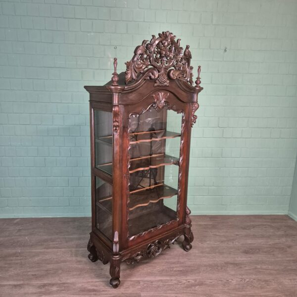 Display Cabinet Biedermeier 1860 Walnut