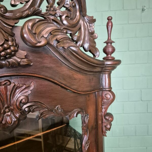 Display Cabinet Biedermeier 1860 Walnut - Afbeelding 13
