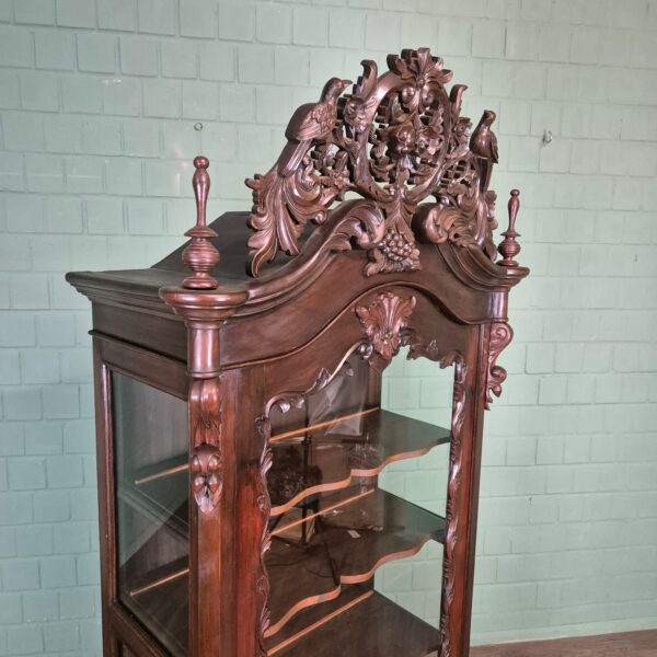 Display Cabinet Biedermeier 1860 Walnut - Afbeelding 5