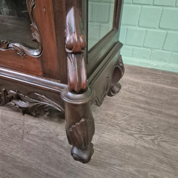 Display Cabinet Biedermeier 1860 Walnut - Afbeelding 10