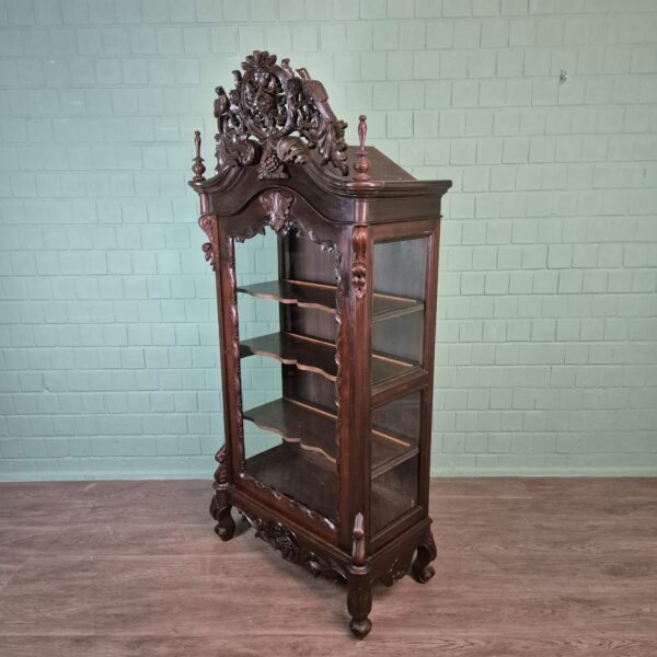 Display Cabinet Biedermeier 1860 Walnut - Afbeelding 3