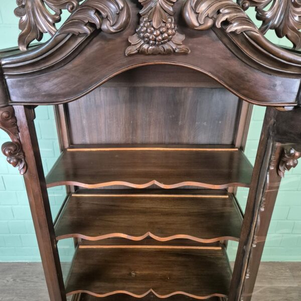 Display Cabinet Biedermeier 1860 Walnut - Afbeelding 15