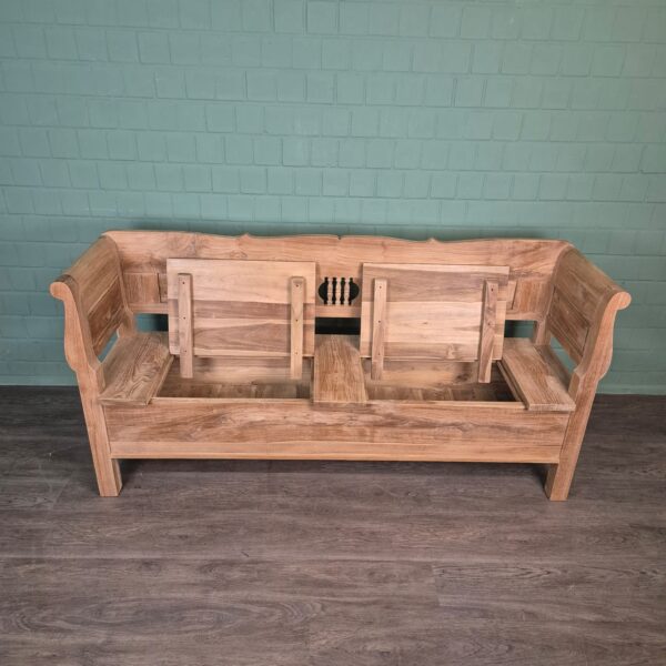 Klepbank Keukenbank Tuinbank 2,00 m Teak - Afbeelding 7