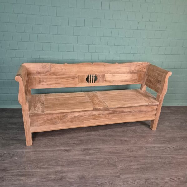 Klepbank Keukenbank Tuinbank 2,00 m Teak - Afbeelding 3
