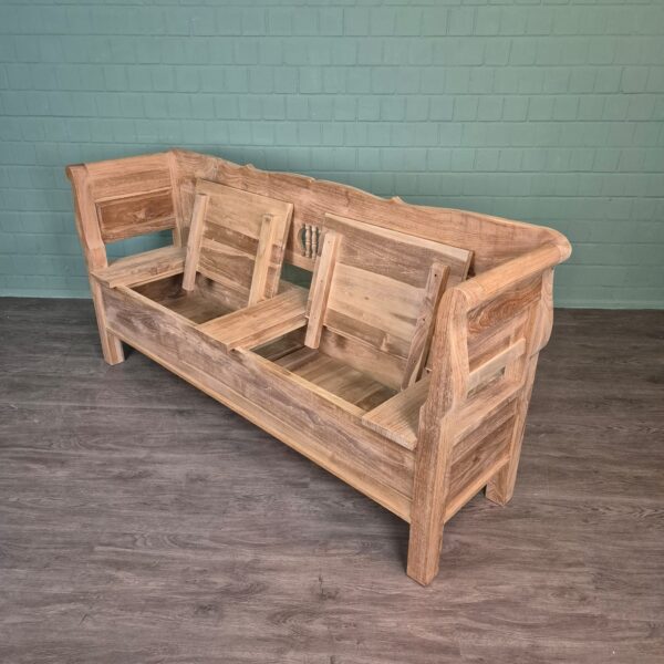 Klepbank Keukenbank Tuinbank 2,00 m Teak - Afbeelding 11