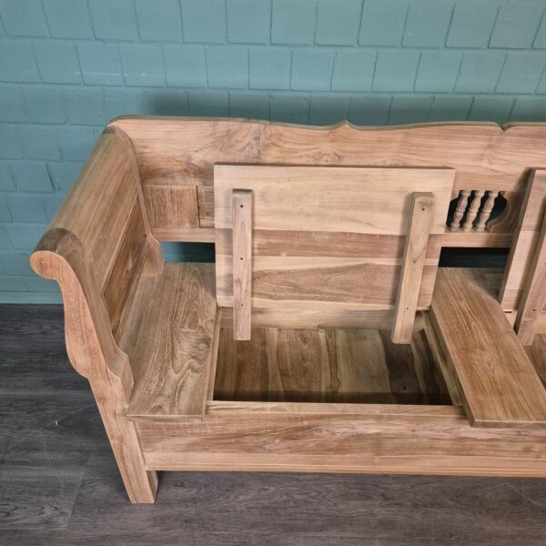 Klepbank Keukenbank Tuinbank 2,00 m Teak - Afbeelding 8