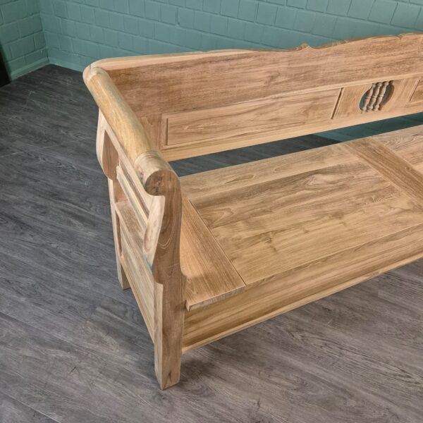 Klepbank Tuinbank Keukenbank 2,40 m Teak - Afbeelding 4