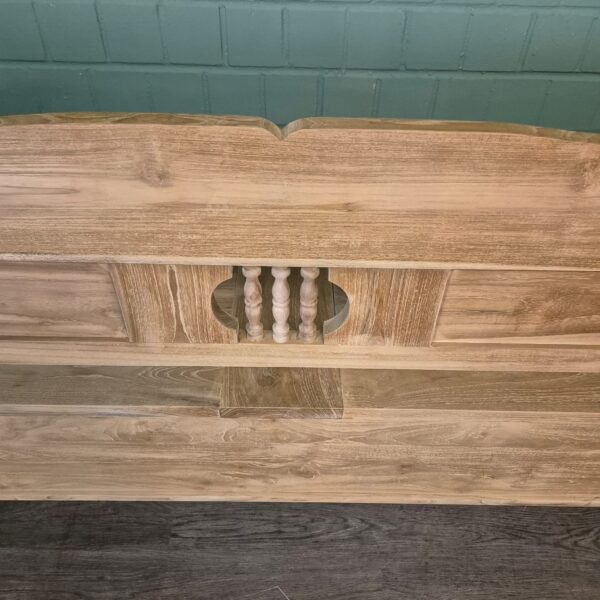 Klepbank Tuinbank Keukenbank 2,40 m Teak - Afbeelding 14