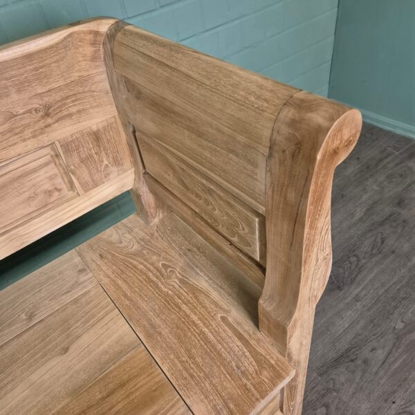 Klepbank Tuinbank Keukenbank 2,40 m Teak - Afbeelding 7