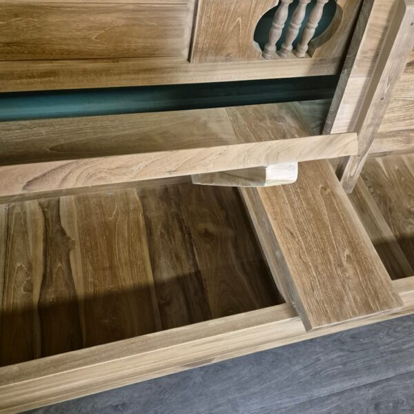 Klepbank Tuinbank Keukenbank 2,40 m Teak - Afbeelding 12