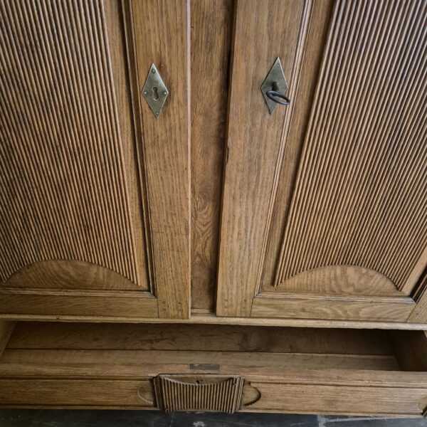 Kledingkast Kast Biedermeier 1800 Eiken - Afbeelding 6