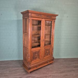 Vitrine Boekenkast Gründerzeit 1880 Eiken