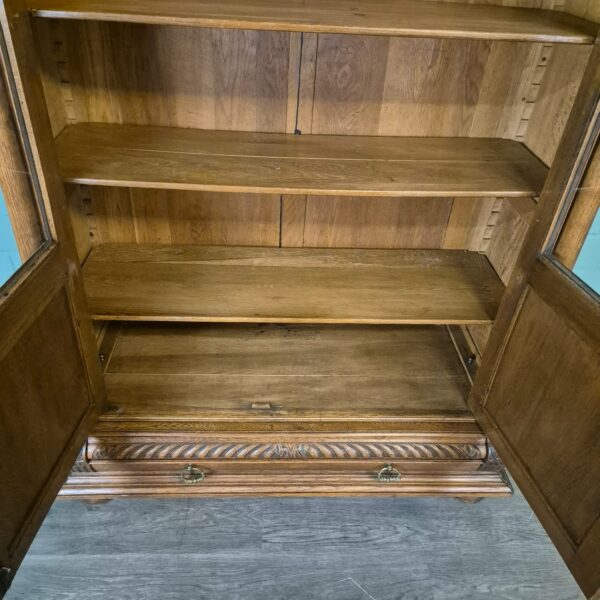 Vitrine Boekenkast Gründerzeit 1880 Eiken - Afbeelding 15