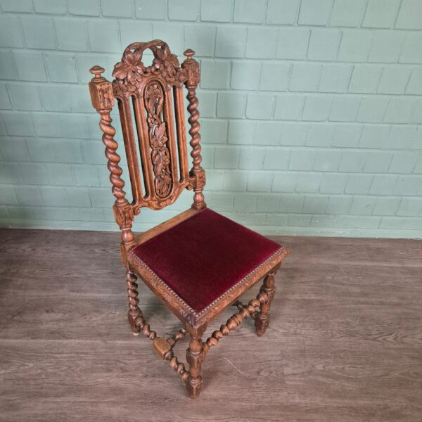 Set Stoelen Gründerzeit 1880 Eiken - Afbeelding 3