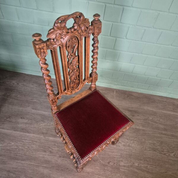 Set Stoelen Gründerzeit 1880 Eiken - Afbeelding 4