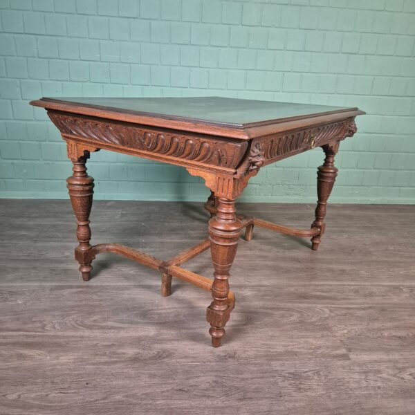 Eettafel Tafel Gründerzeit 1880 Eiken - Afbeelding 4