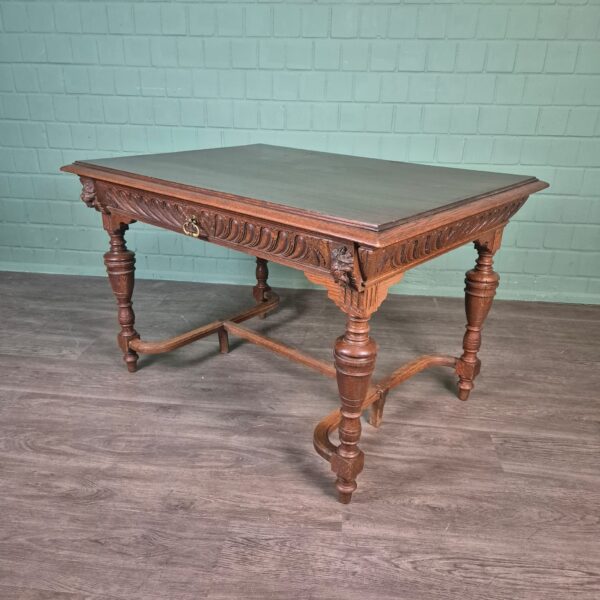 Eettafel Tafel Gründerzeit 1880 Eiken - Afbeelding 5