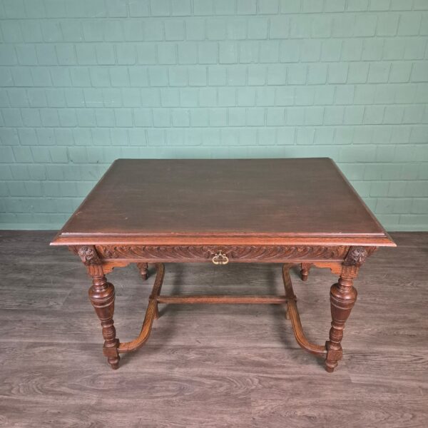 Eettafel Tafel Gründerzeit 1880 Eiken - Afbeelding 2