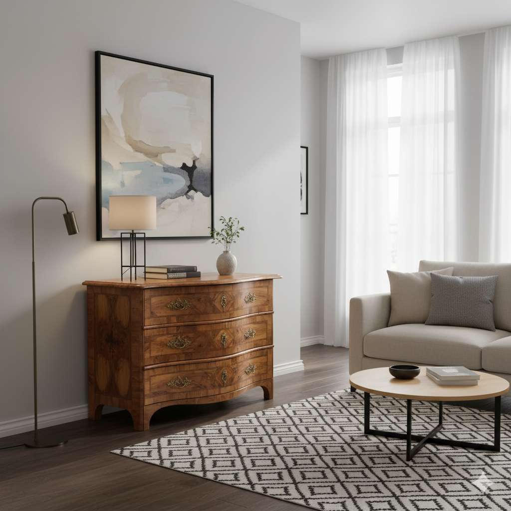 Barokcommode Commode Barok 1780 Noten - Afbeelding 2