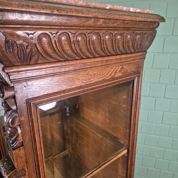 Vitrine Servieskast Gründerzeit 1880 Eiken - Afbeelding 13