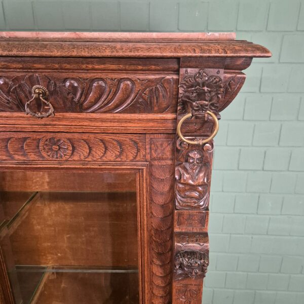 Vitrine Servieskast Gründerzeit 1880 Eiken - Afbeelding 10