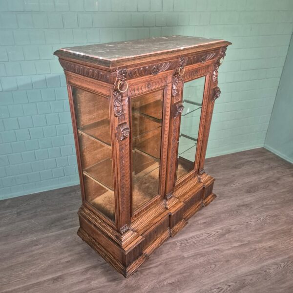 Vitrine Servieskast Gründerzeit 1880 Eiken