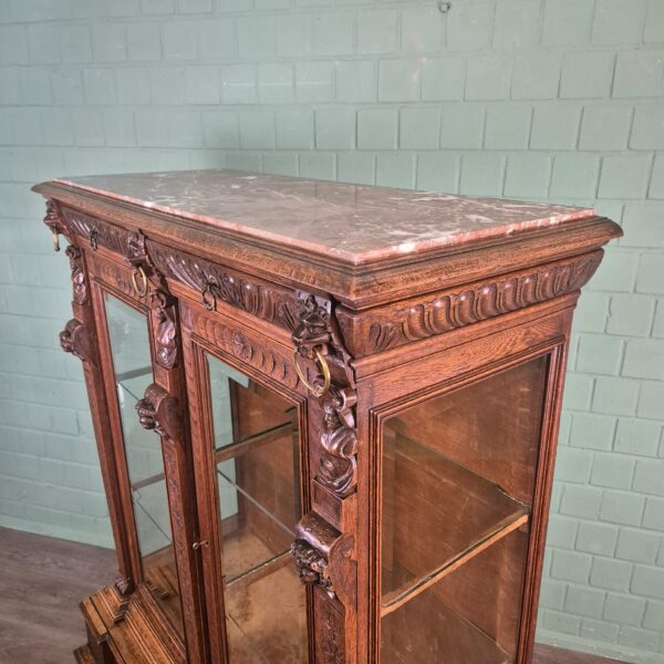Vitrine Servieskast Gründerzeit 1880 Eiken - Afbeelding 5
