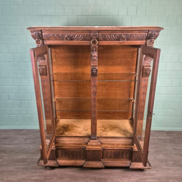 Vitrine Servieskast Gründerzeit 1880 Eiken - Afbeelding 14