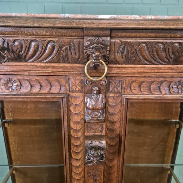 Vitrine Servieskast Gründerzeit 1880 Eiken - Afbeelding 11
