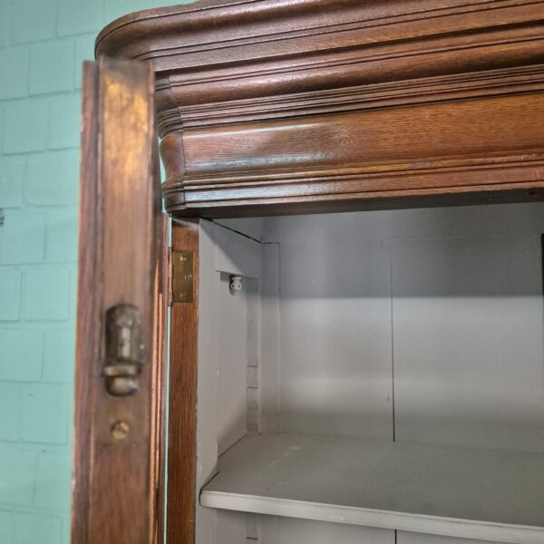 Vitrine Boekenkast Jugendstil 1900 Eiken - Afbeelding 14
