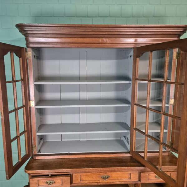 Vitrine Boekenkast Jugendstil 1900 Eiken - Afbeelding 13