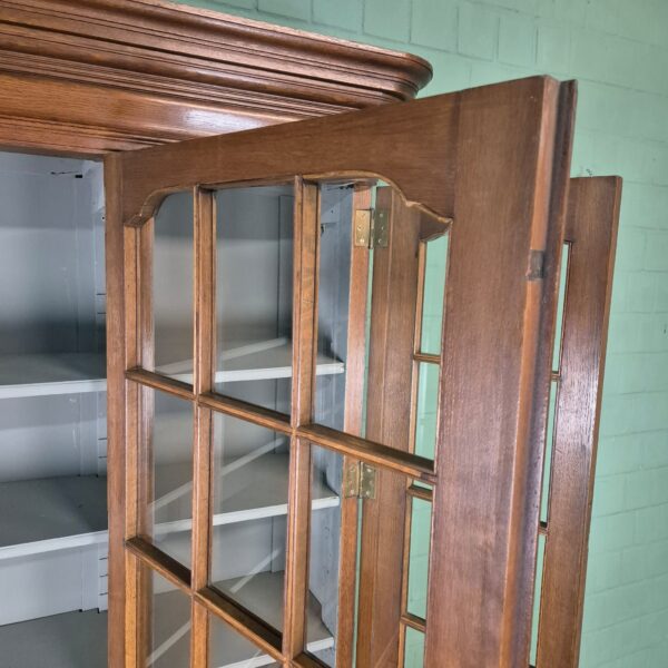 Vitrine Boekenkast Jugendstil 1900 Eiken - Afbeelding 17