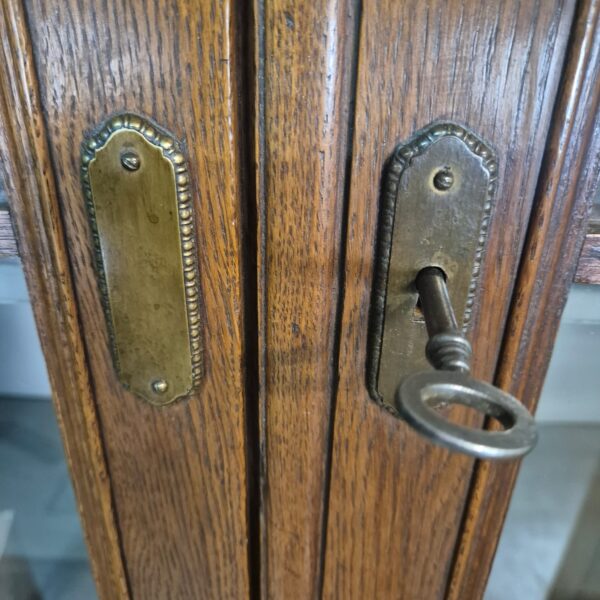 Vitrine Boekenkast Jugendstil 1900 Eiken - Afbeelding 11
