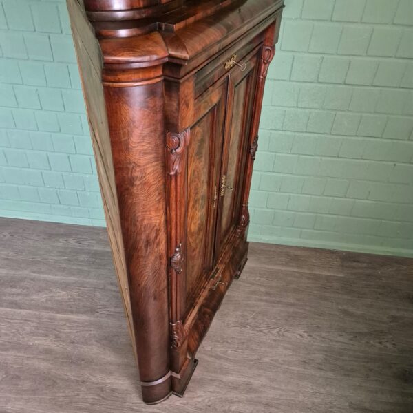 Hoekkast Biedermeier 1840 Mahonie - Afbeelding 6