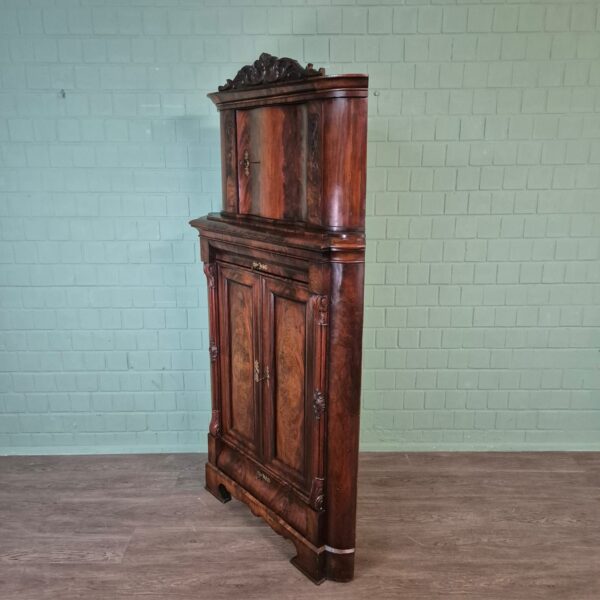 Hoekkast Biedermeier 1840 Mahonie - Afbeelding 2