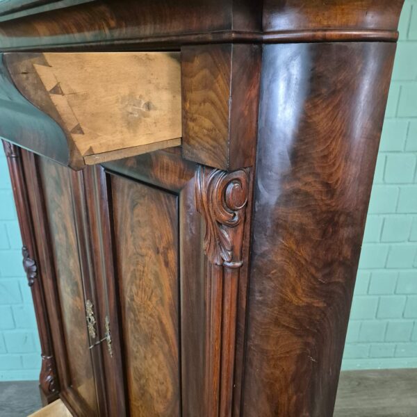 Hoekkast Biedermeier 1840 Mahonie - Afbeelding 20