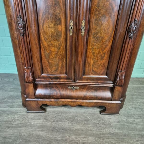 Hoekkast Biedermeier 1840 Mahonie - Afbeelding 8