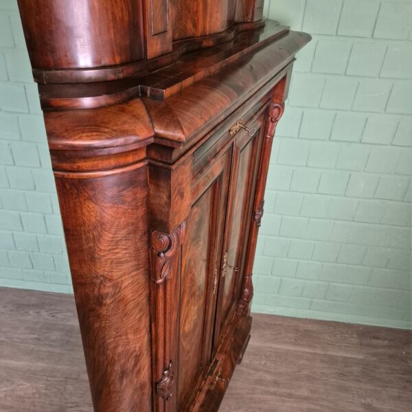 Hoekkast Biedermeier 1840 Mahonie - Afbeelding 5