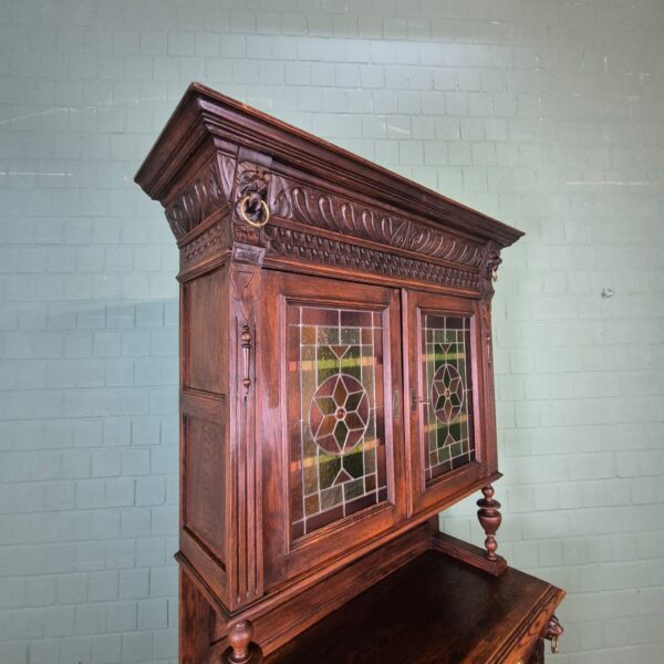 Buffetkast Kast Gründerzeit 1880 Eiken - Afbeelding 11