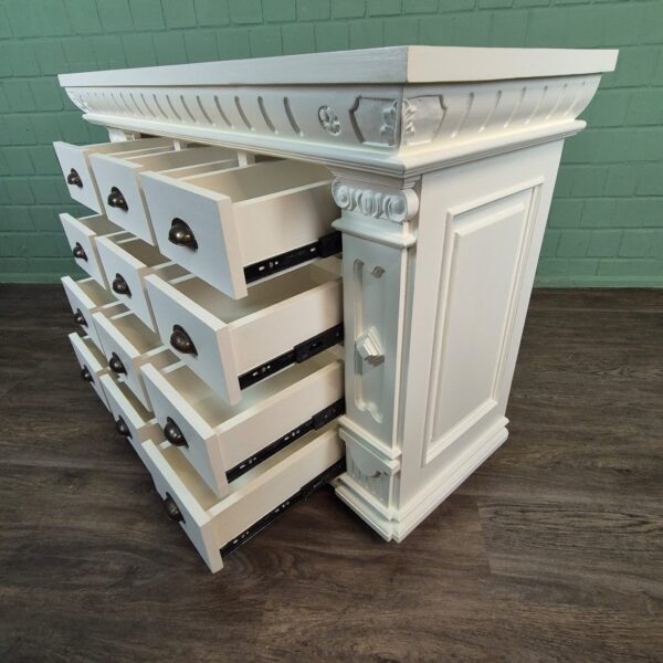 Apothekerskast Ladenkast Anna Teak 1,25 m - Afbeelding 10