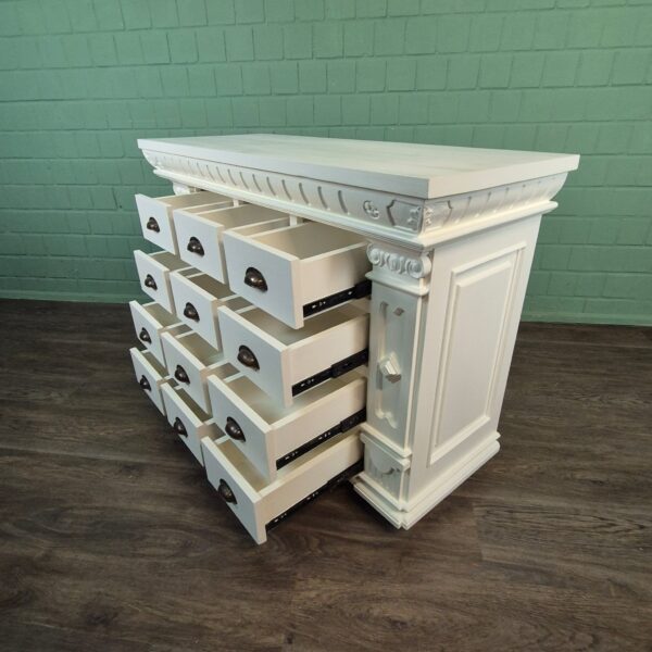 Apothekerskast Ladenkast Anna Teak 1,25 m - Afbeelding 9