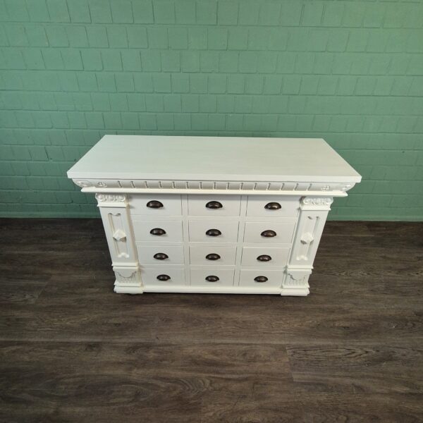 Apothekerskast Ladenkast Anna Teak 1,25 m - Afbeelding 2