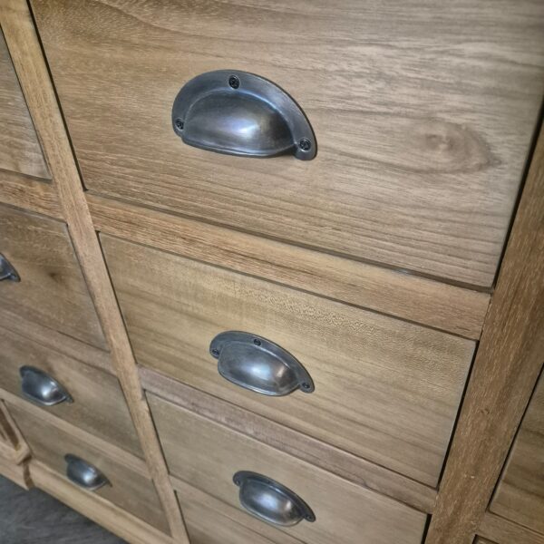 Apothekerskast Ladenkast Anna Teak 1,25 m - Afbeelding 8