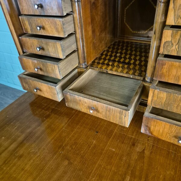 Secretaire Louis Philippe 1860 Mahonie - Afbeelding 12