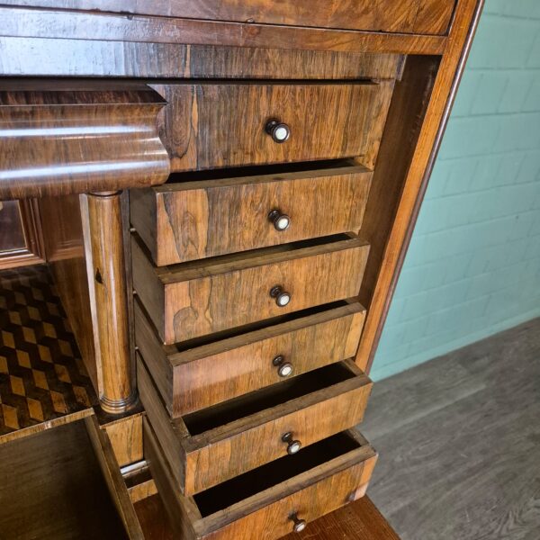 Secretaire Louis Philippe 1860 Mahonie - Afbeelding 13