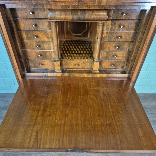 Secretaire Louis Philippe 1860 Mahonie - Afbeelding 11