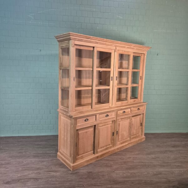 Vitrine Boekenkast Teak 2,20 m