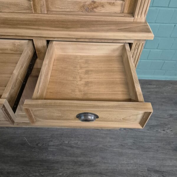 Vitrine Boekenkast Teak 2,20 m - Afbeelding 16